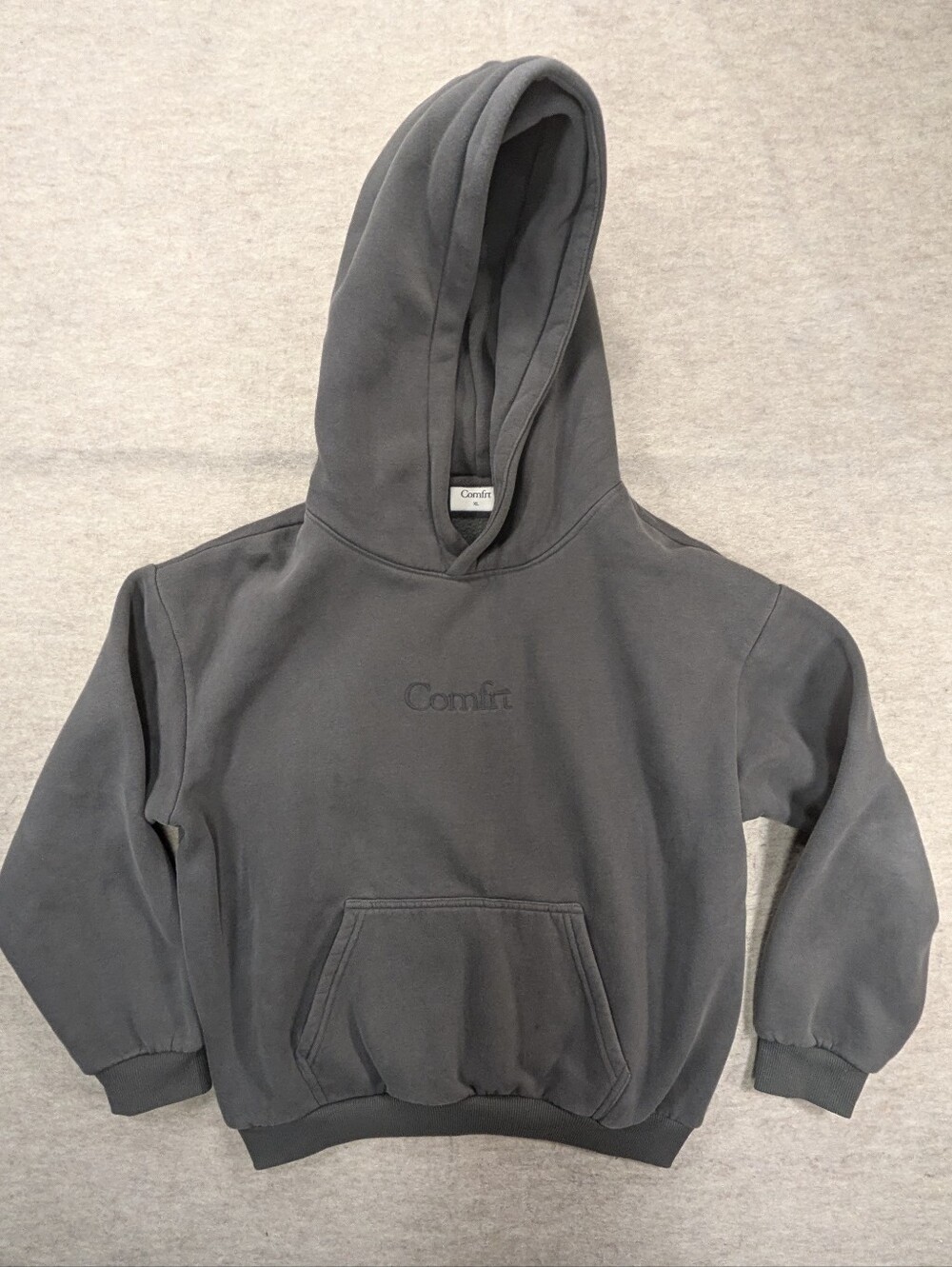 Comft Kids Slate Gray Comfy Soft Hoodie Casual Pullover Cotton Fleece Lined XL